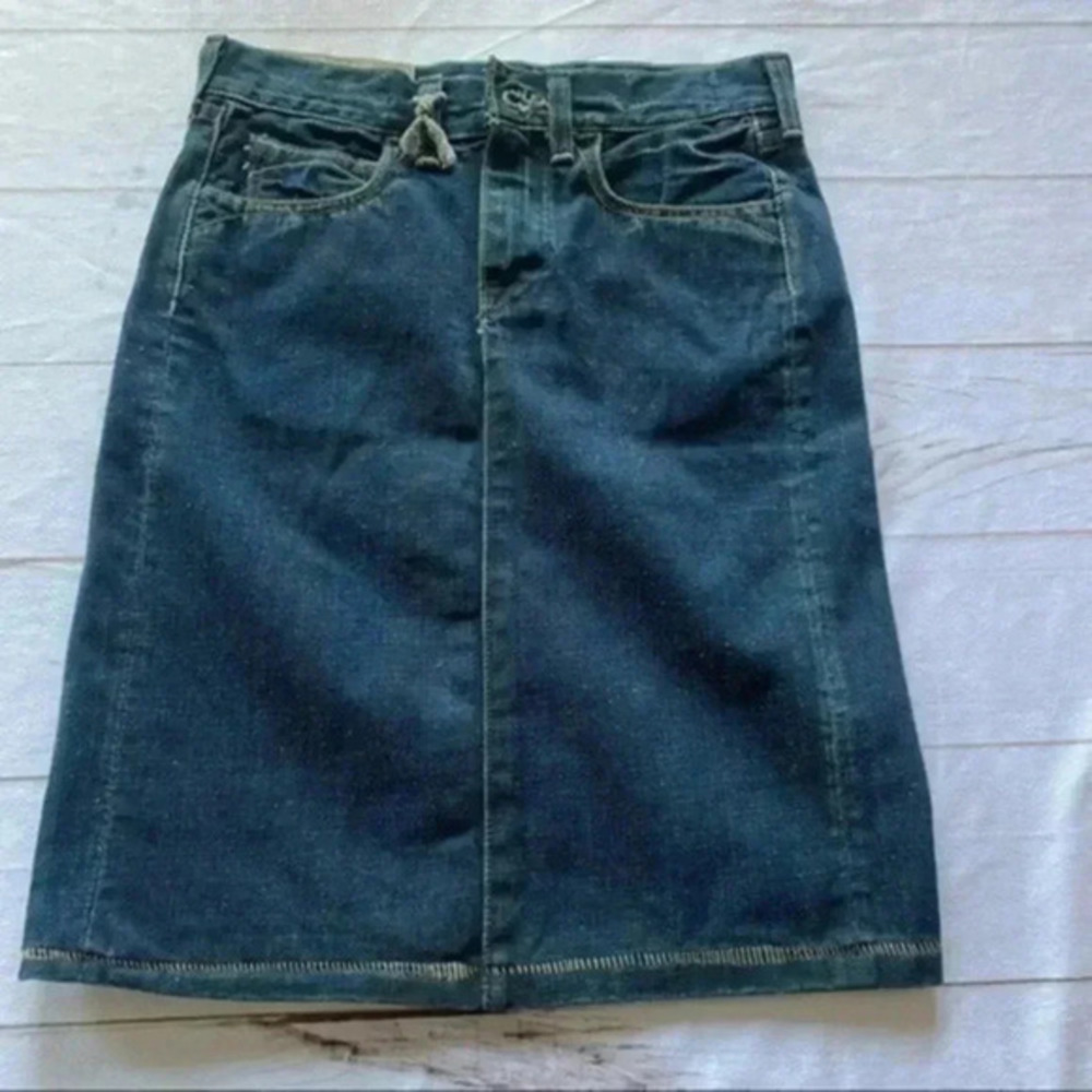 Loomstate Organic Cotton Denim Knee Length Skirt